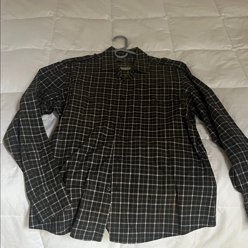 Gucci Black and White Checkered Casual Shirt